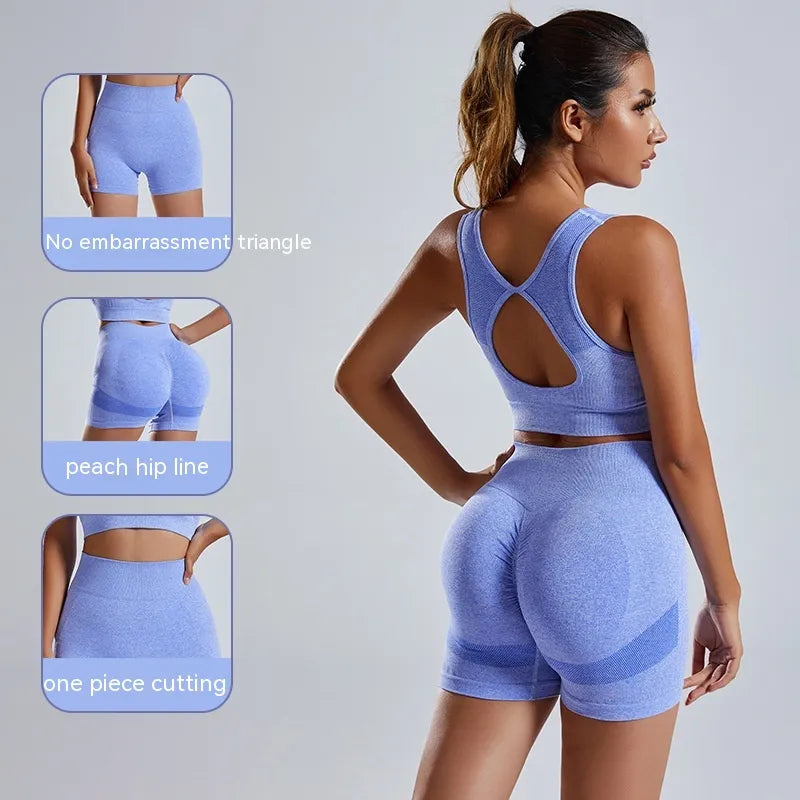 Seamless Knitted Summer Yoga Suit