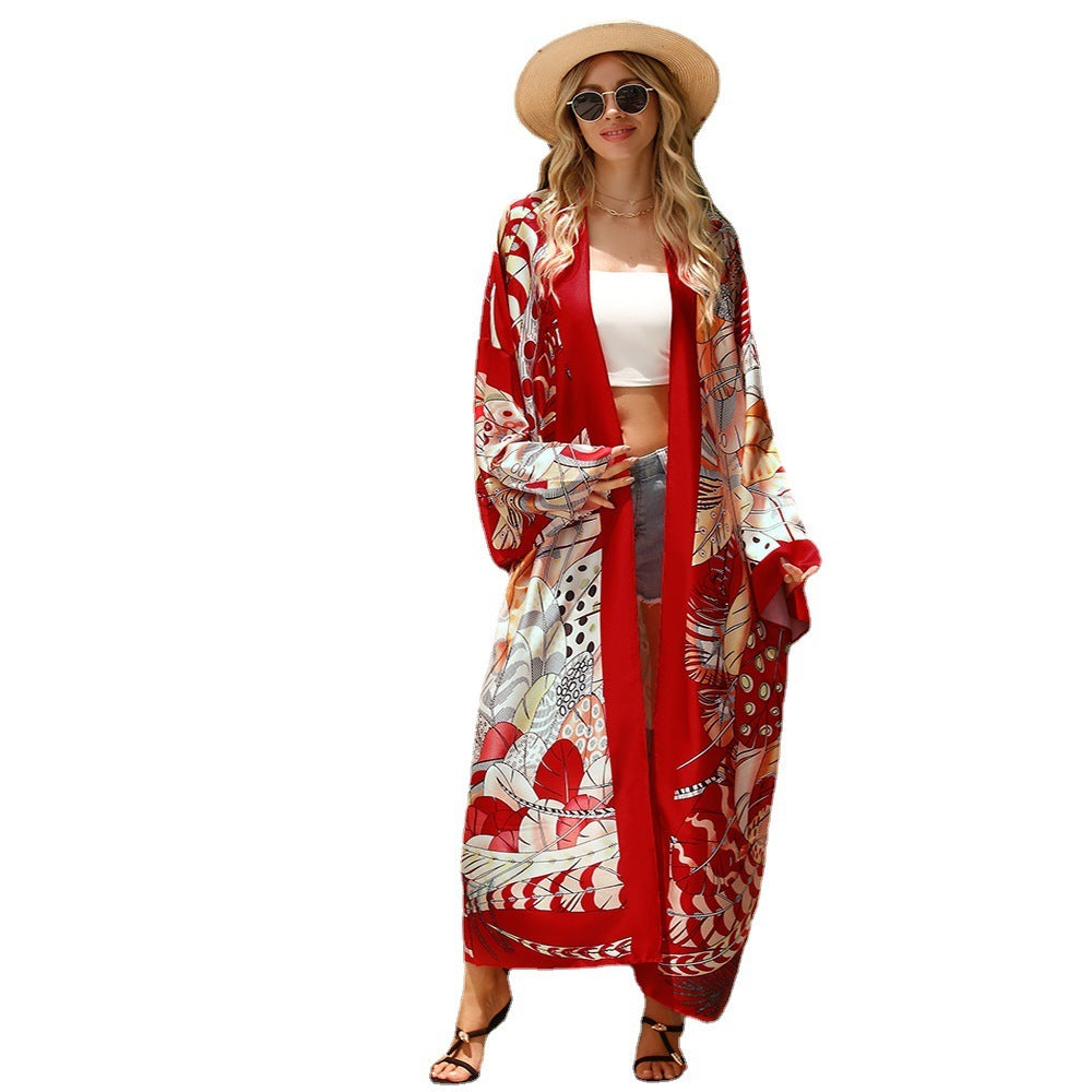 Boho Breeze Retro Long Dress