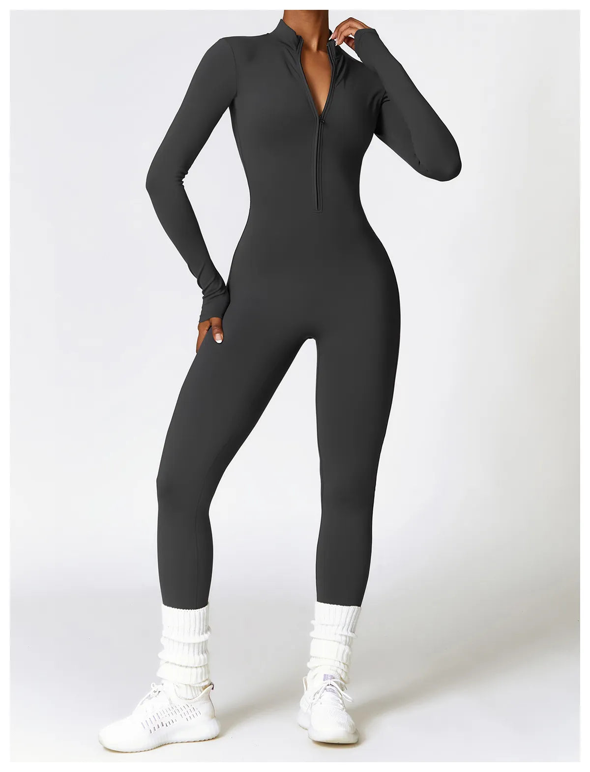 ActiveWarm Fleece-Lined Yoga Winter Jumpsuit