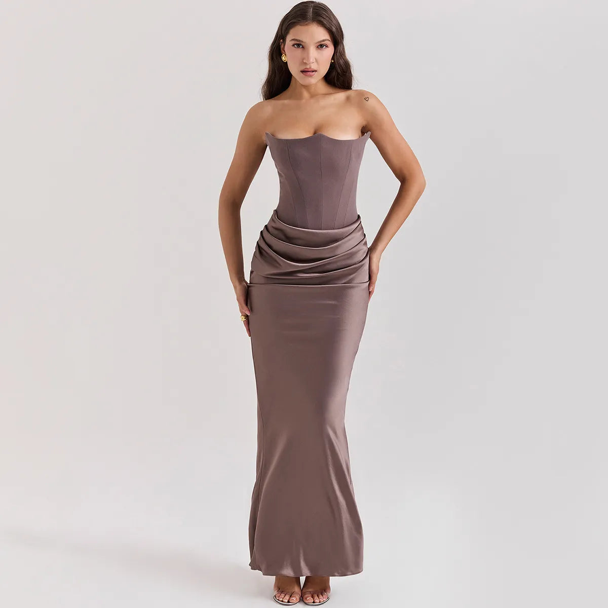 Velvet Allure Fishbone Gown