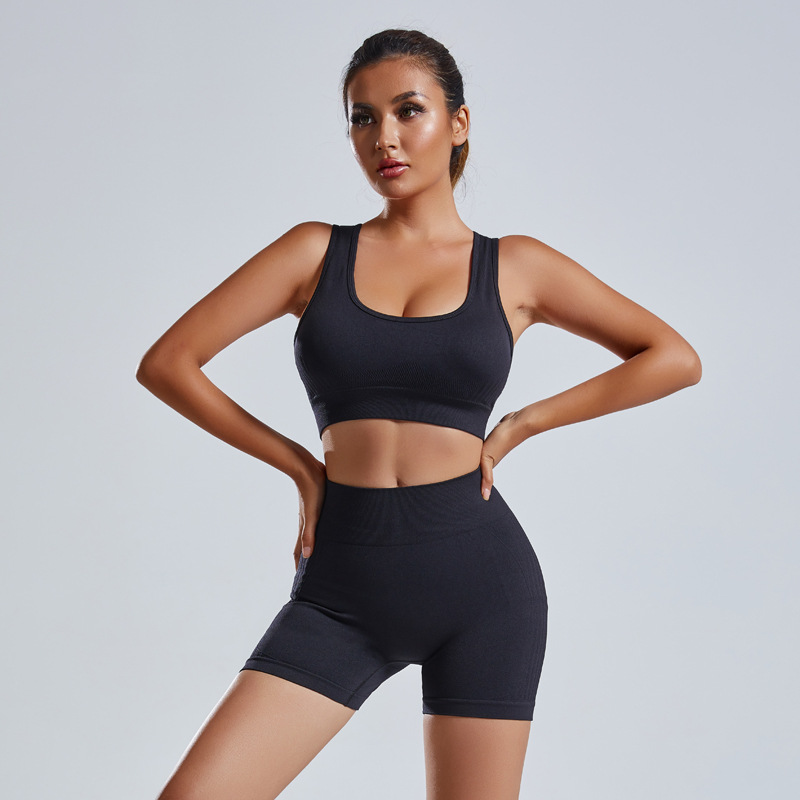 FlexFit Seamless 2-Piece Yoga Set - Women's High-Waisted Sportswear