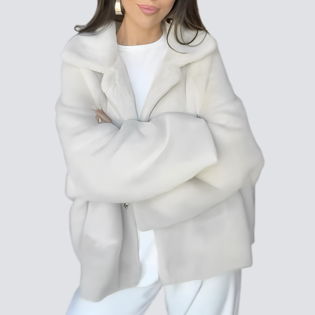 SoloUniq PlushFur Lapel Coat