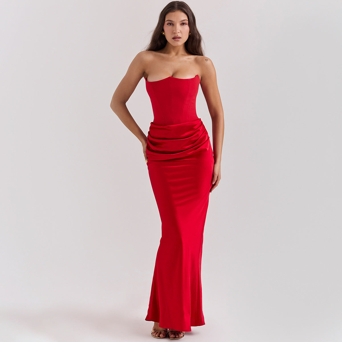 Velvet Allure Fishbone Gown