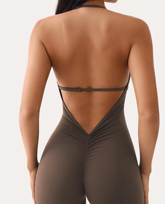 LumiFlex Backless Long Sleeve Yoga Jumpsuit