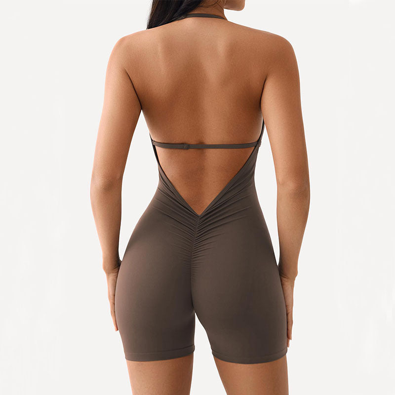 LumiFlex Backless Long Sleeve Yoga Jumpsuit