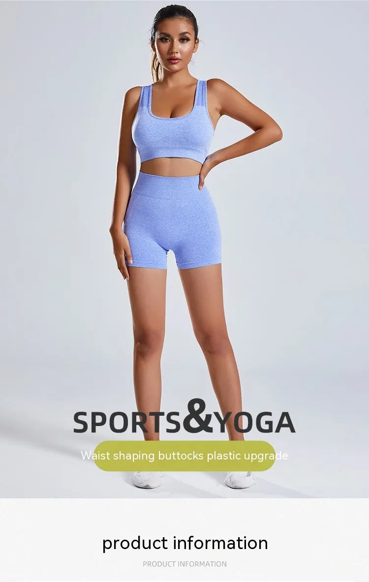 Seamless Knitted Summer Yoga Suit