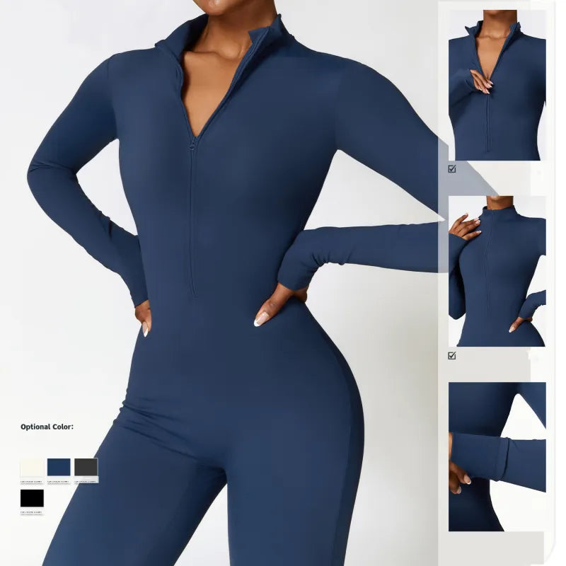 ActiveWarm Fleece-Lined Yoga Winter Jumpsuit