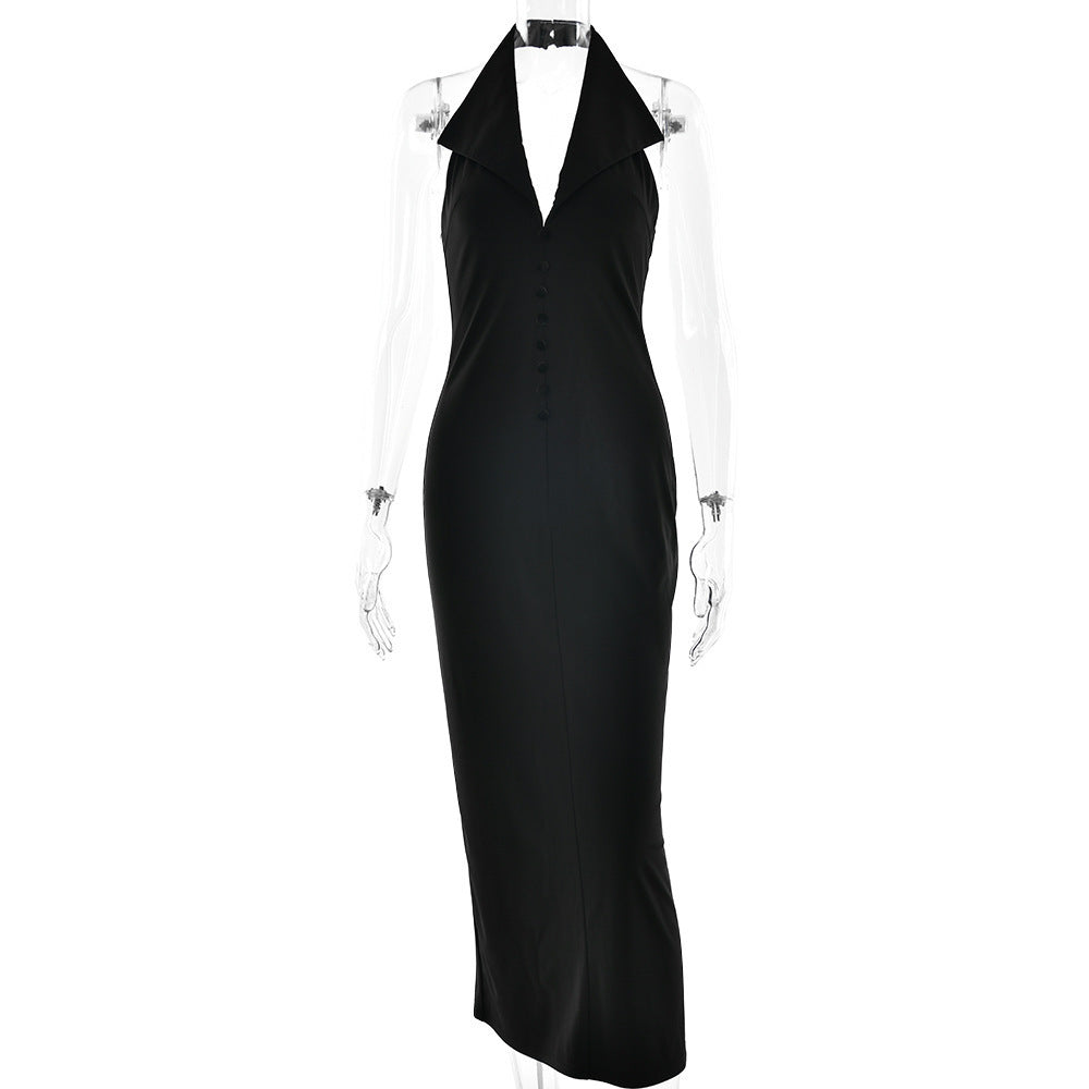 Women's Elegant Halter Bodycon Dress