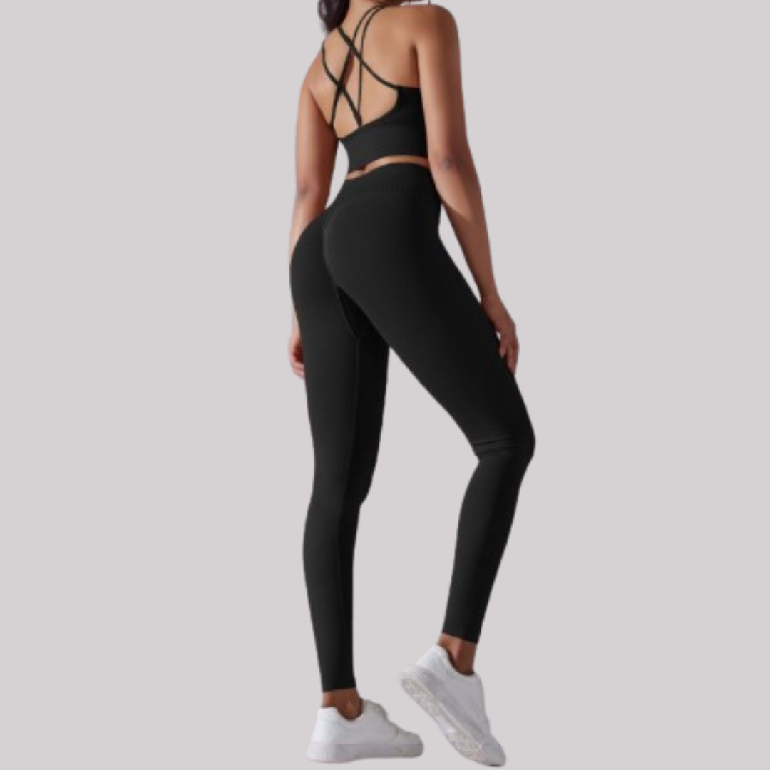 Seamless High-Waist Yoga Suit