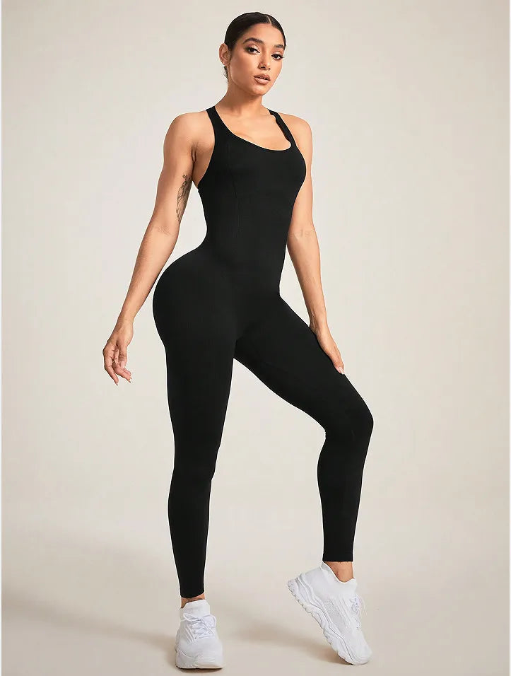 Seamless Quick-Dry Yoga Shapewear One-Piece Set