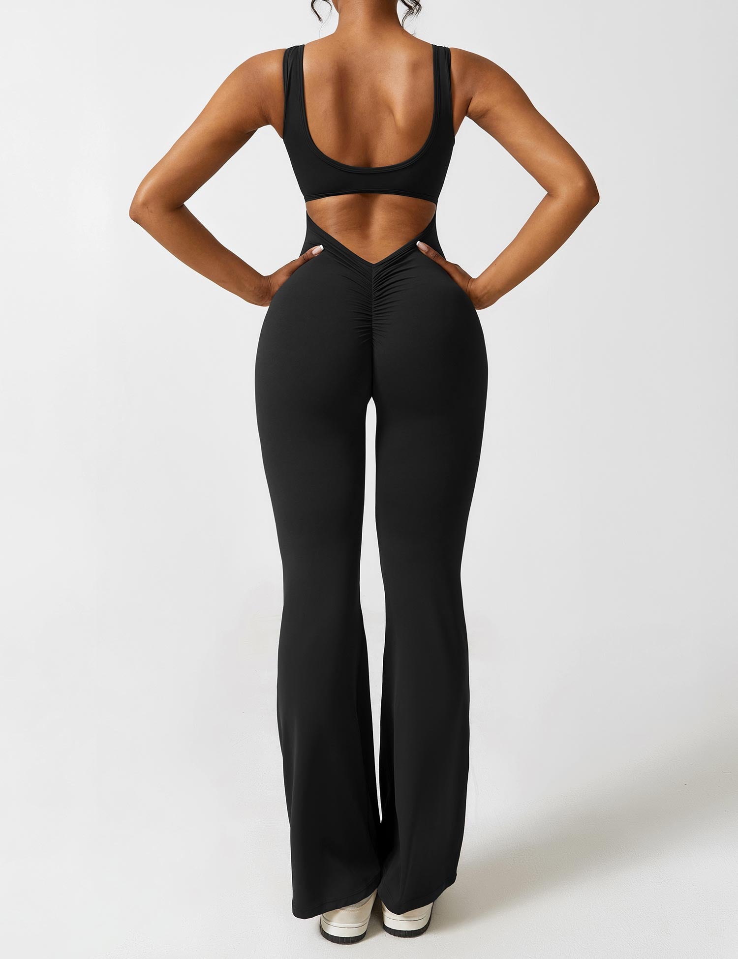 Women’s Sleeveless Flare Yoga Jumpsuit