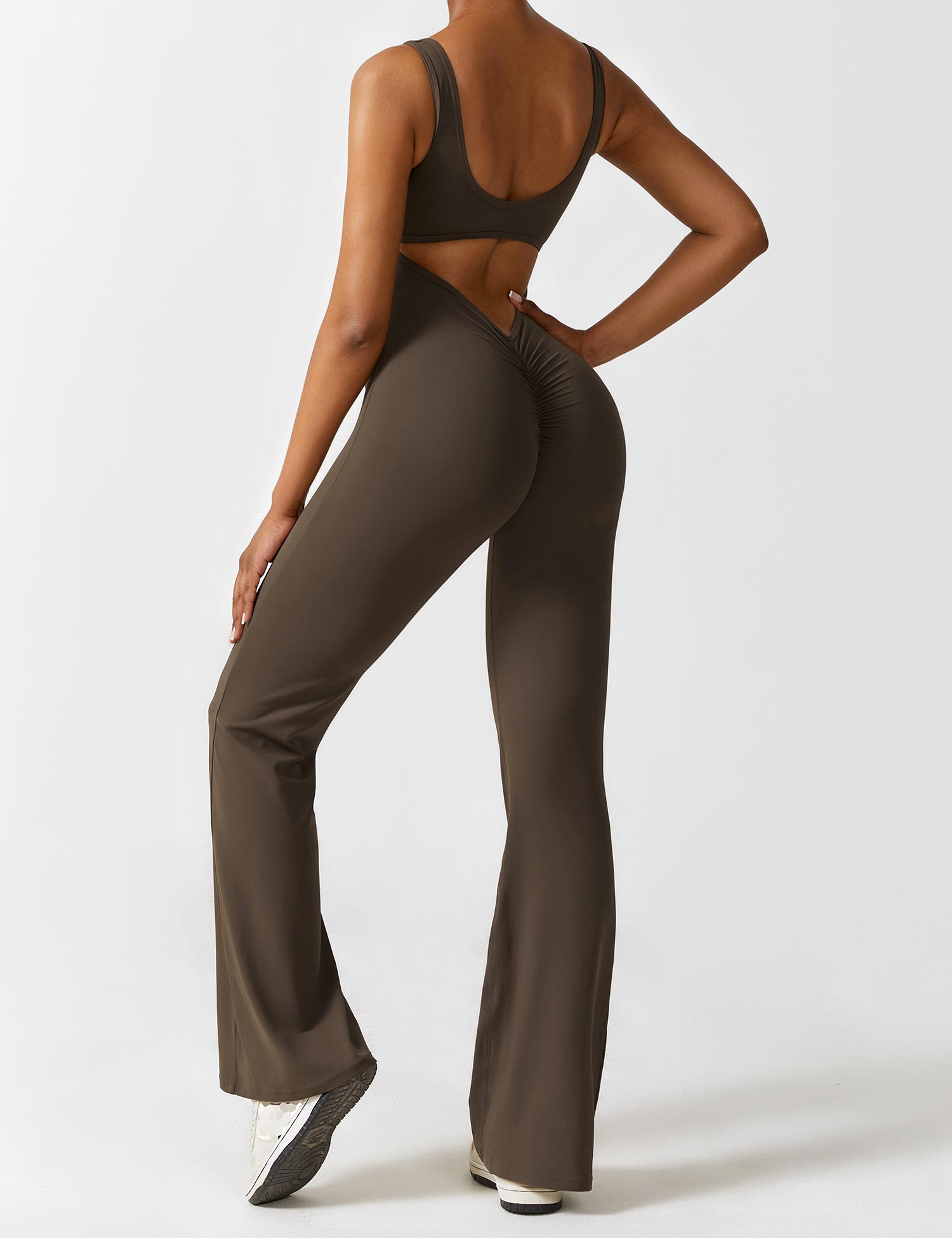 Women’s Sleeveless Flare Yoga Jumpsuit