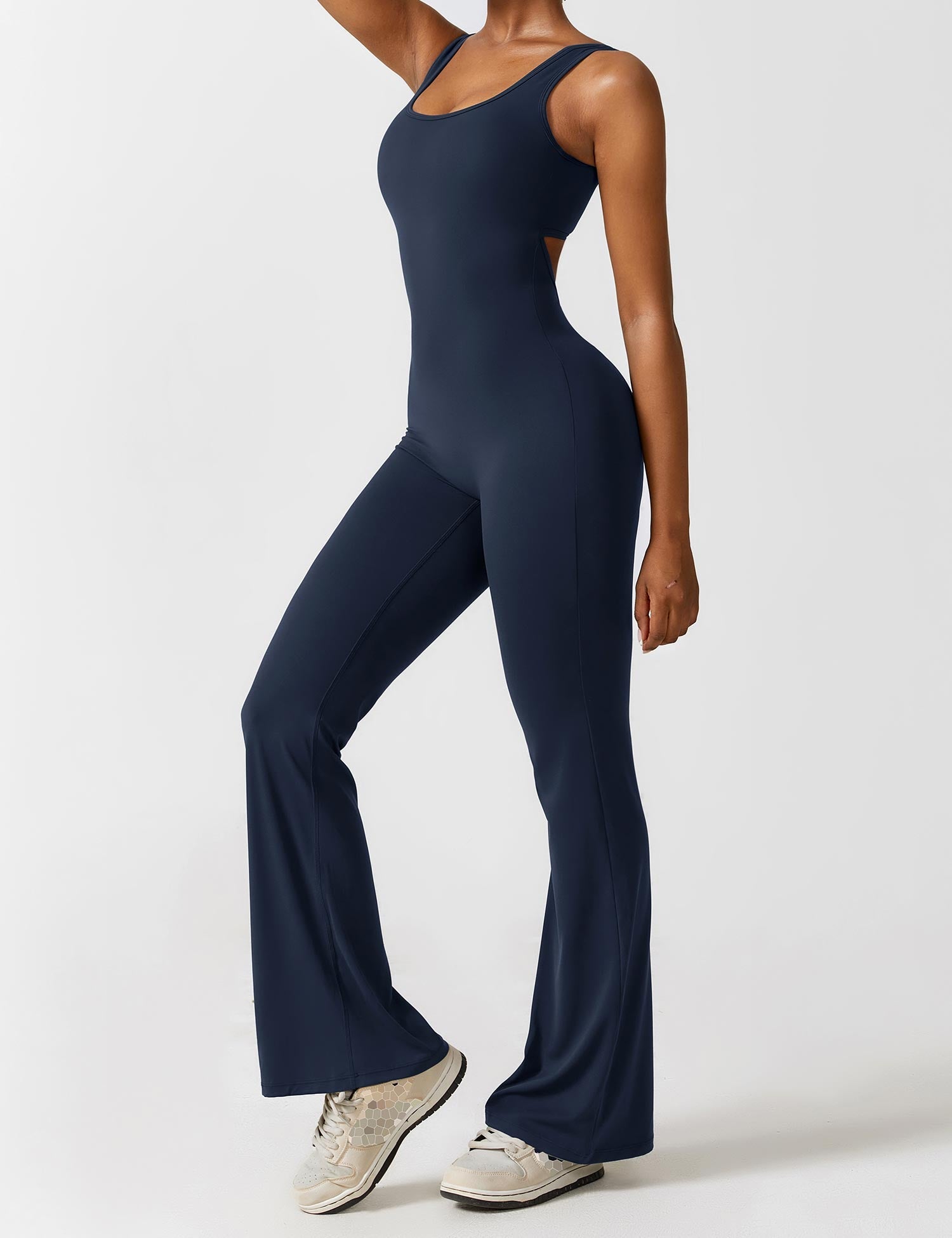 Women’s Sleeveless Flare Yoga Jumpsuit