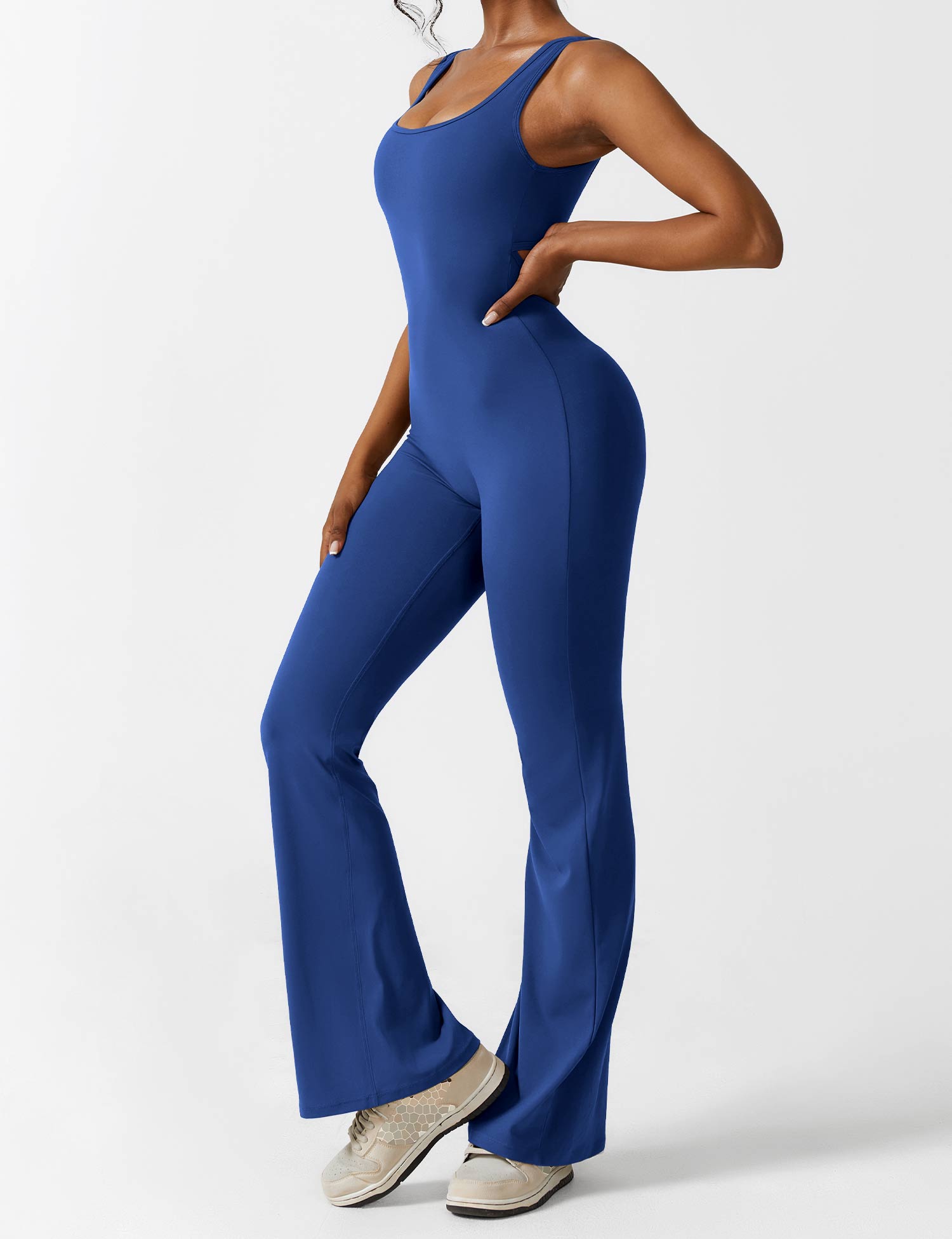 Women’s Sleeveless Flare Yoga Jumpsuit